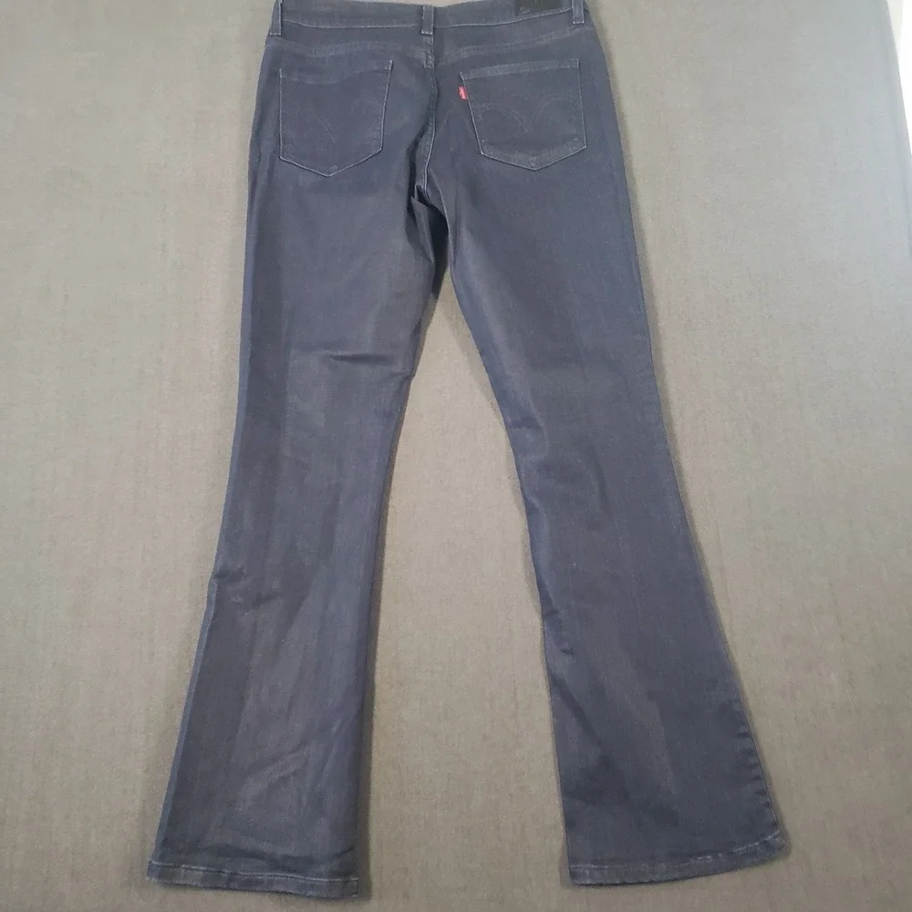 Levis Jeans Womens Size 12 Mid Rise Bootcut Skinny Dark Wash Red‎ Tab